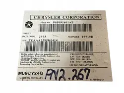 Radio CD Chrysler P05091601AF usado para Voyager IV