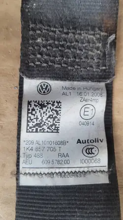 Vasen hihnajännitin OEM 1K4857705T VW Golf V:lle