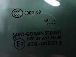 Vitre Portière Arrière Gauche OEM Opel Grandland X 19R
