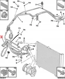 OEM 9814745180 Tuyau Climatisation Peugeot 2008 I