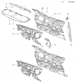 Isolation cloison OEM 39141381 39141383 pour Opel Crossland X