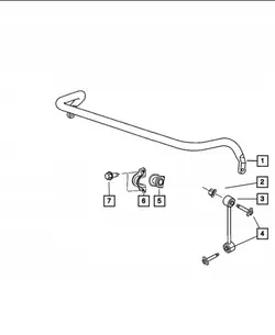 Jeep OE 52090155AH Biellette de Barre Antiroulis Avant