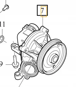 Vattenpump 2.0D D4204T Volvo S90 V90 V60 XC90 XC60 2020- OE 32252284