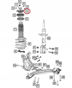 Stötdämparfäste Chrysler OE 68231034AA