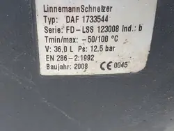 Depósito de aire 36L OEM 1733544 para DAF XF 105, 75, 85 CF