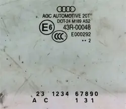 Vitre Portière Arrière Droite OEM Audi Q3 8U 2011-2018
