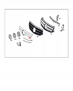 Scocca Griglia Radiatore Mercedes B-Class 246 2011- A2468880173