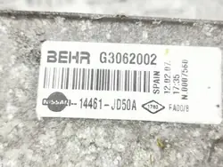 Intercooler Nissan Qashqai 2008 OEM G3062002