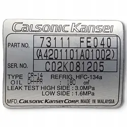 Compresseur ACR 73111FE040 pour Subaru Impreza WRX