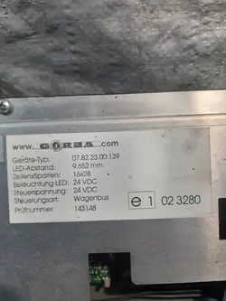 Ecrã LED de informação OEM 07822300139 16x28