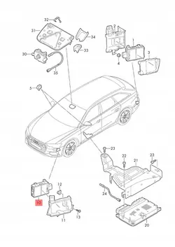 Audi Kaistassistentti OEM 4N0907669AM A6 C8:lle