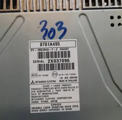 Radio CD Mitsubishi ASX OEM 8701A495 - Usado
