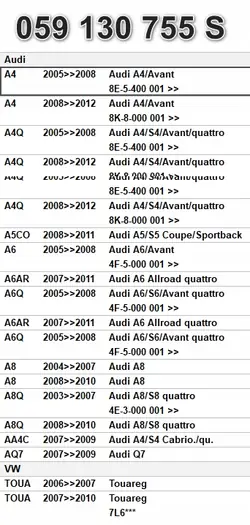 Pompe Haute Pression Audi VW V6 Diesel 059130755S
