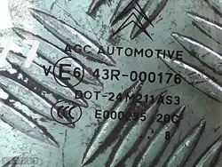 Begagnad Citroen C5 dörrruta OEM 43r000176