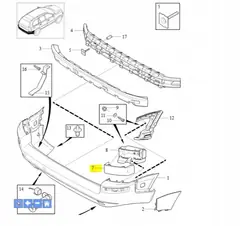 Linker achterbumperlamp Volvo XC90 OEM 39979839