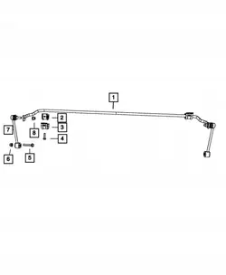 OEM 68067125AA Taka stabilointilinkki Jeep Wrangler JK:lle