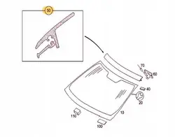 Mercedes W211 främre övre vindrutslist OEM A2116700622