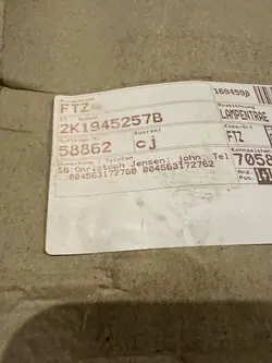 Left Rear Lamp Insert VW Caddy IV OEM