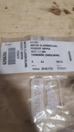 Käytetty öljylinja OEM 0379a5 Peugeot