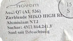 Audi Q7 vaihteenvalitsintanko OEM 4M1713111F