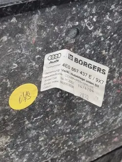 Tapete de porta-malas Audi A8 D3 OEM 4E0867437E
