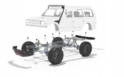 Kit de surélévation 50mm pour Mitsubishi Pajero I Long
