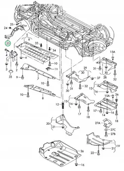 Etutunnelin lämpösuoja OEM 8E0 825 661 Audi A4