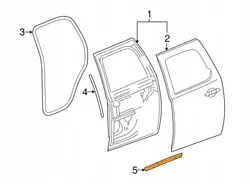 Junta Porta Inferior Esquerda Traseira OEM Suburban/Yukon