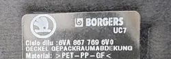 Prateleira traseira porta-bagagens Skoda Fabia IV OEM 6VA867769