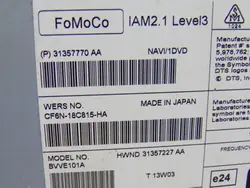 OEM 31357770 Radio Navi Lecteur CD Volvo