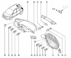 Rechte Rückleuchte Renault Scenic II