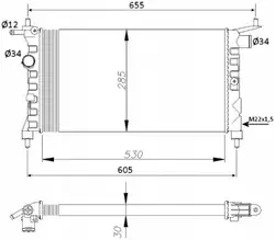 NRF 50551 Radiateur de refroidissement moteur