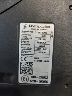 OEM 252586 Airtronic DAF Dieselvärme 3,5kW 24V