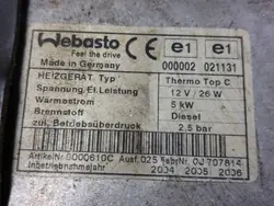 Calefactor estacionario Webasto Mazda 6 I GG GY 2.0 DI Thermo Top C