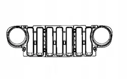 OEM 6CG99TZZAC grille-inzet voor Jeep JL 18+