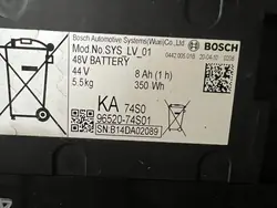 Batería Suzuki OE BBP2222 8Ah para SX4 S-Cross 1.4 Híbrido