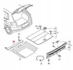 Barre de renfort coffre OEM 7N0864348 - Occasion
