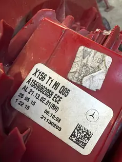 RECHTE RÜCKLEUCHTE LED MERCEDES GLA X156 A1569062058