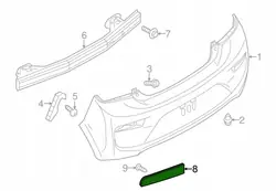 Réflecteur pare-chocs Mitsubishi OEM 8355A123 Occasion