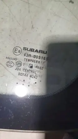 Janela traseira esquerda OEM 43R005165 Subaru Forester SH