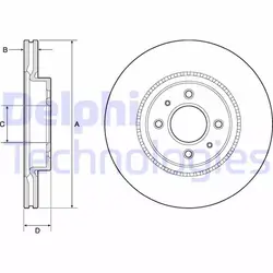 Disco de freio Delphi BG4743C