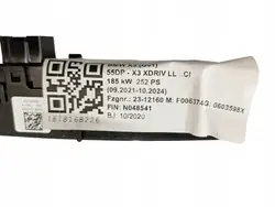 Panneau climatisation BMW X3 G01 OEM 61315A3BBF3
