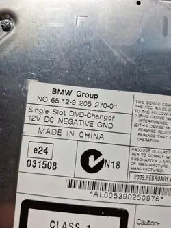 BMW 9205270 Radio Ohjain DVD Lukija