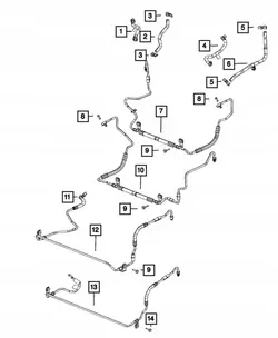 Stuurhuis Retour Slang Jeep Wrangler JL 2.0T 4xe PHEV OEM 682AC