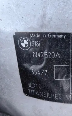 BMW N42B20A Komplettmotor 2.0L 143HK Begagnad