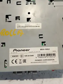 Radio Pioneer MVH-160UI para Toyota Corolla OEM