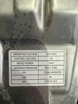 Aquecedor elétrico Webasto OEM 2980066587B Volvo