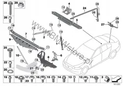 BMW 7 F01 02 LCI reinforcement beam 51647183851