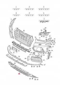 OEM 80A807233A Etupuskurin Alaosa Audi Q5