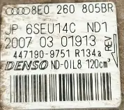 Audi OE 8E0260805BR A/C Compressor